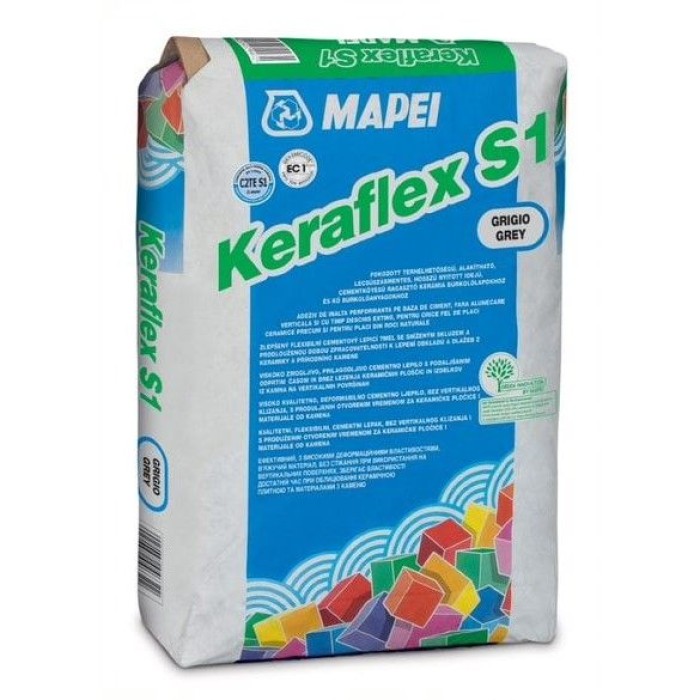 Mapei Keraflex S1 Kerámiaburkolat ragasztóhabarcs (C2TES1) 25 kg Mapei Keraflex S1 Kerámiaburkolat ragasztóhabarcs (C2TES1) 25 kg